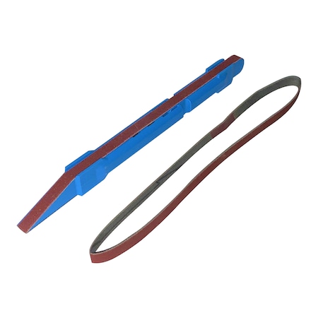 Excel Blades Sanding Stick with 2 Replacement No 240 Grit Belts, Spring Tensioned 6pk 55723